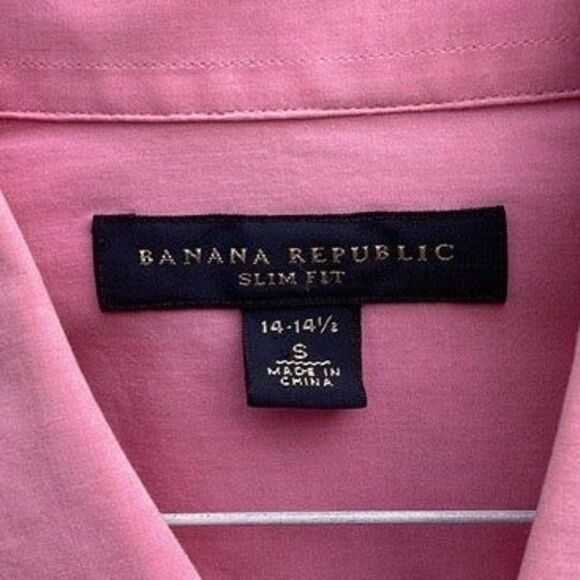 Men’s pink Banana Republic shirt sz Small - Picture 2 of 7
